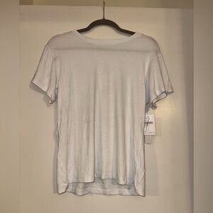 Sweet Romeo Ribbed White Short Sleeve T-Shirt